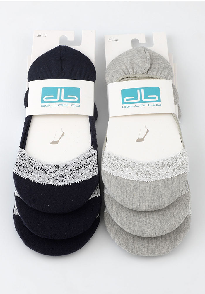 Set (4 - 6 Paar) Damen Füßlinge - Fashion Style Lace